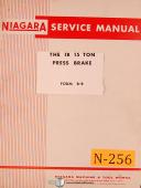 Niagara-Niagara 1B 15 Ton, Press Brake, Service Manual Year (1959)-15 Ton-1B-01